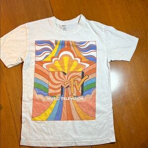 MTV Kids White Graphic T-Shirt